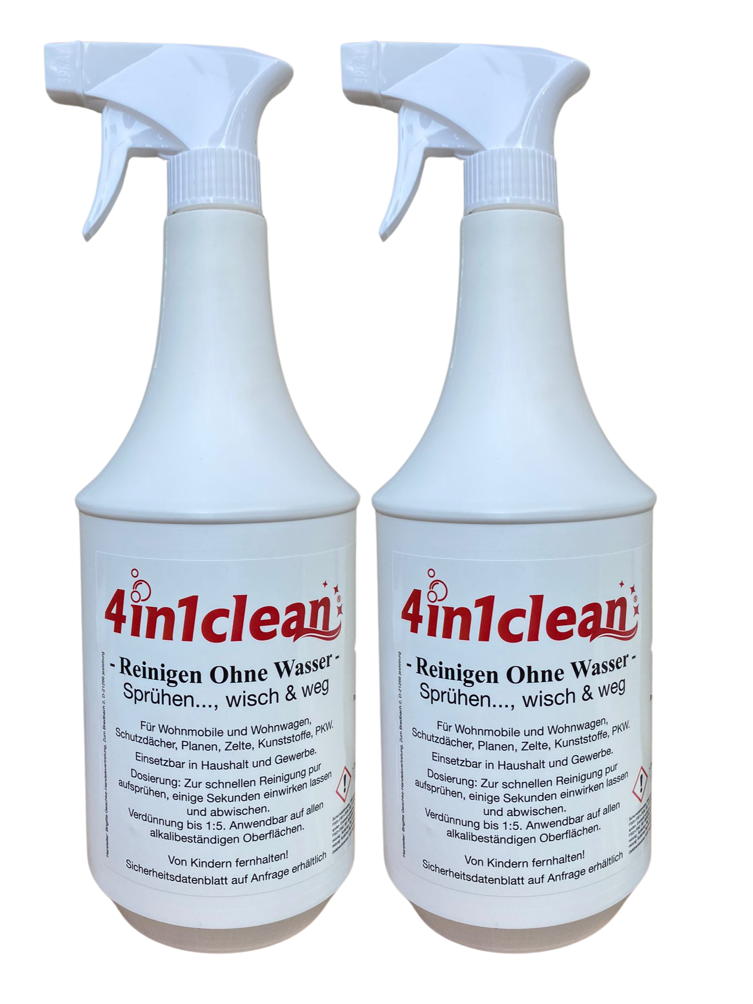 4in1clean caravan cleaner | Clean motorhomes & caravans without water
